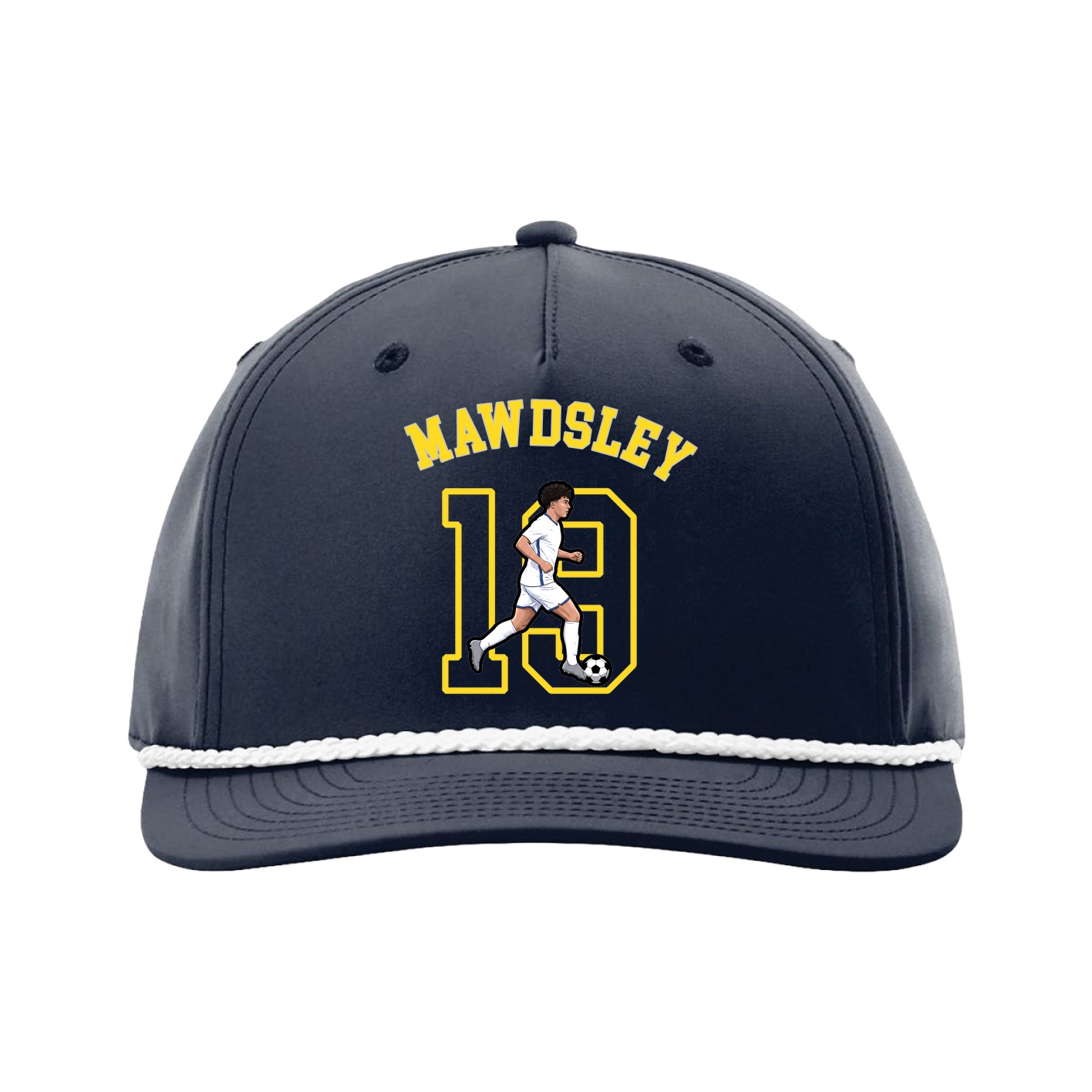 Five-Panel Classic Rope Cap — Shirsey Arch in Navy