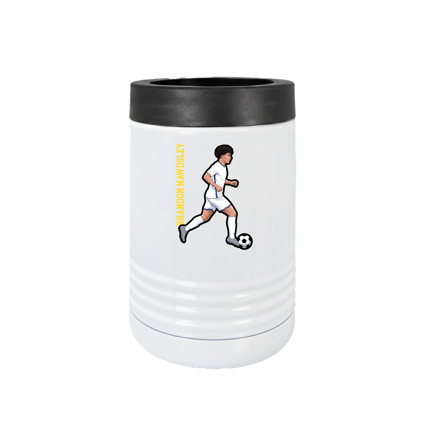 Beverage Holder — Name Vertical in White