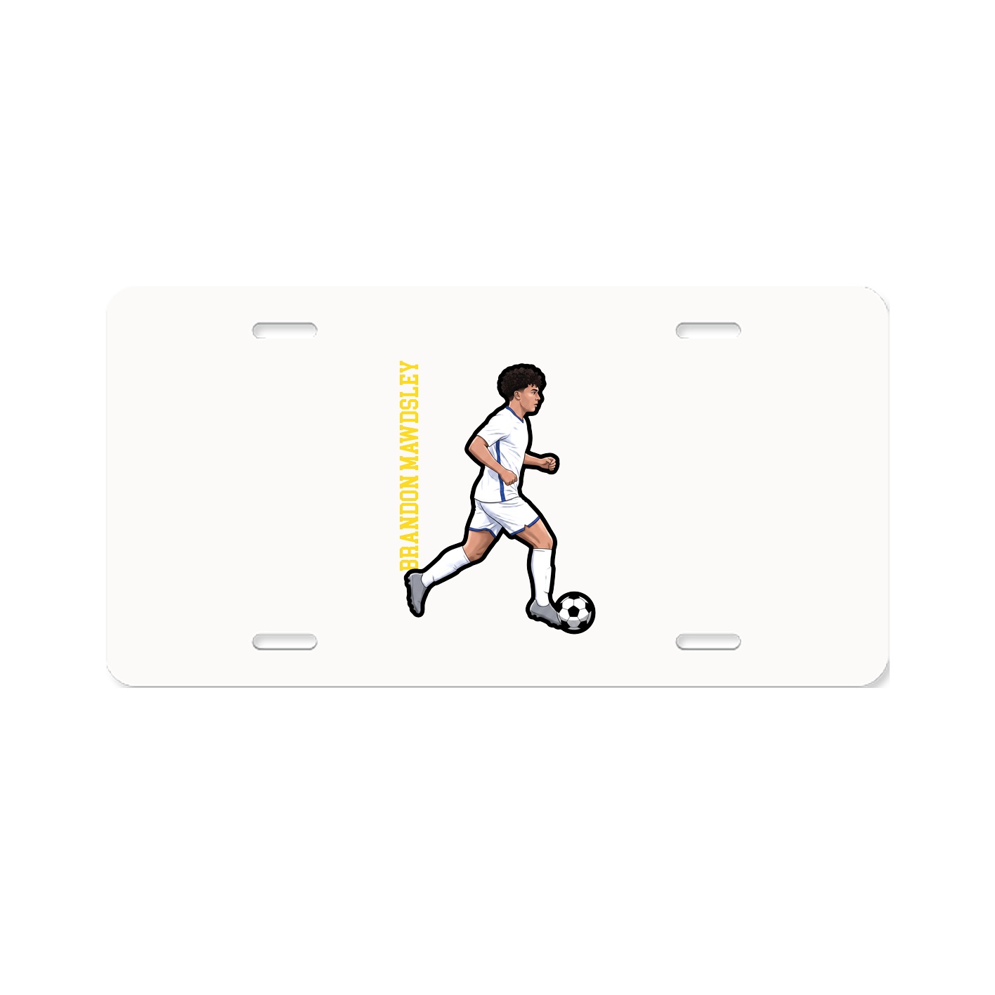 License Plate — Name Vertical in Classic