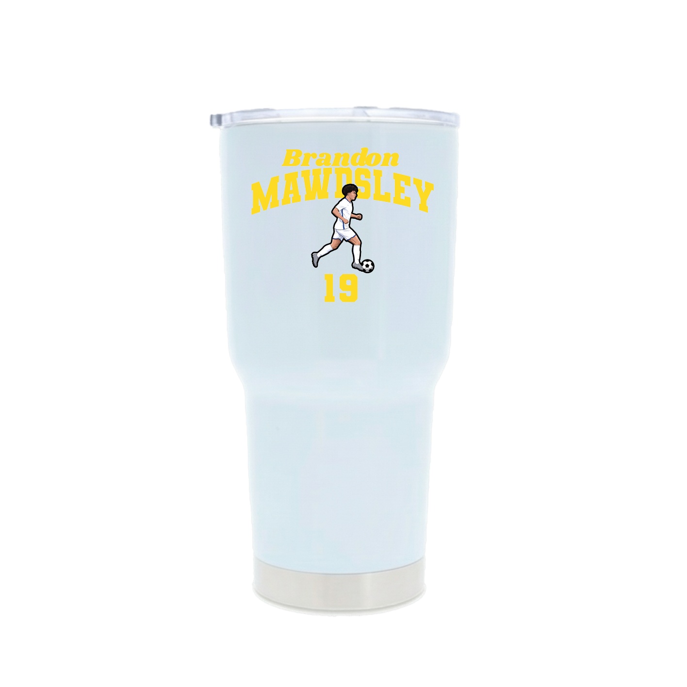 30oz Stainless Steel Tumbler — Signature Arch in White