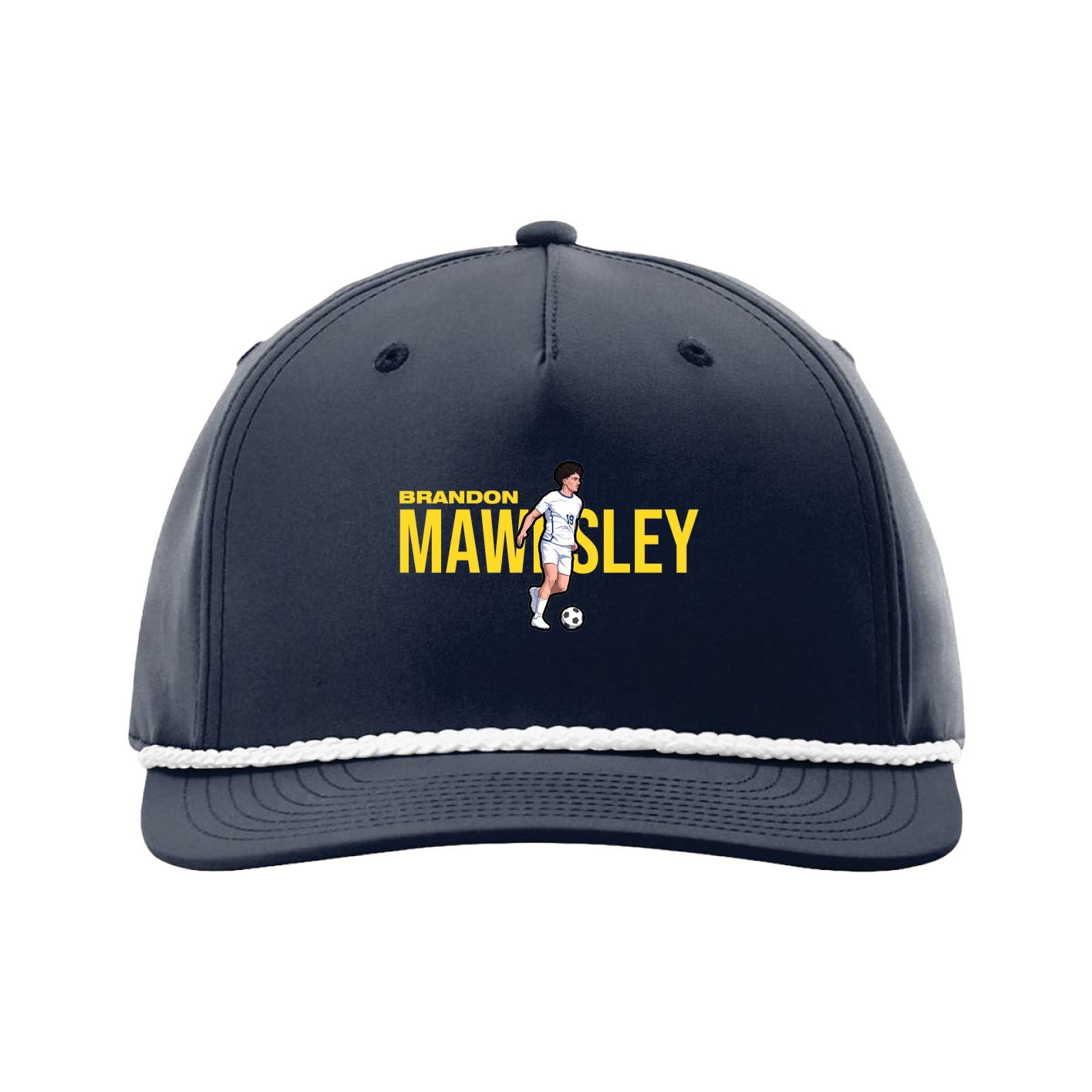 Five-Panel Classic Rope Cap — Player Name in Navy