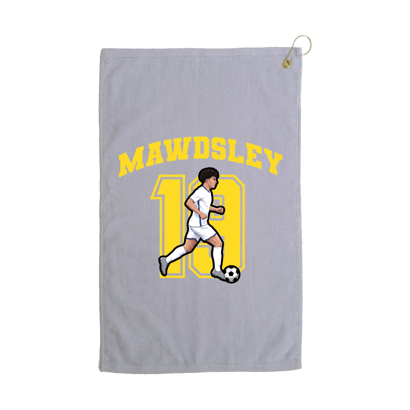 Golf Towel — Number in Grey