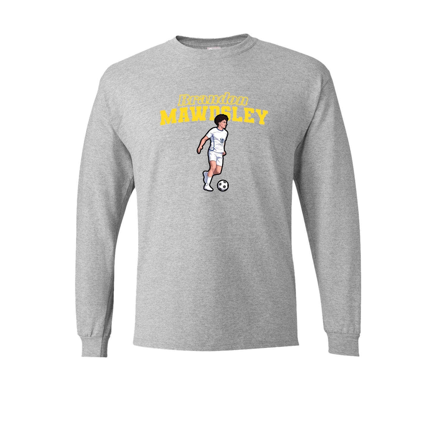 Long Sleeve Tee — Name Arch in Grey