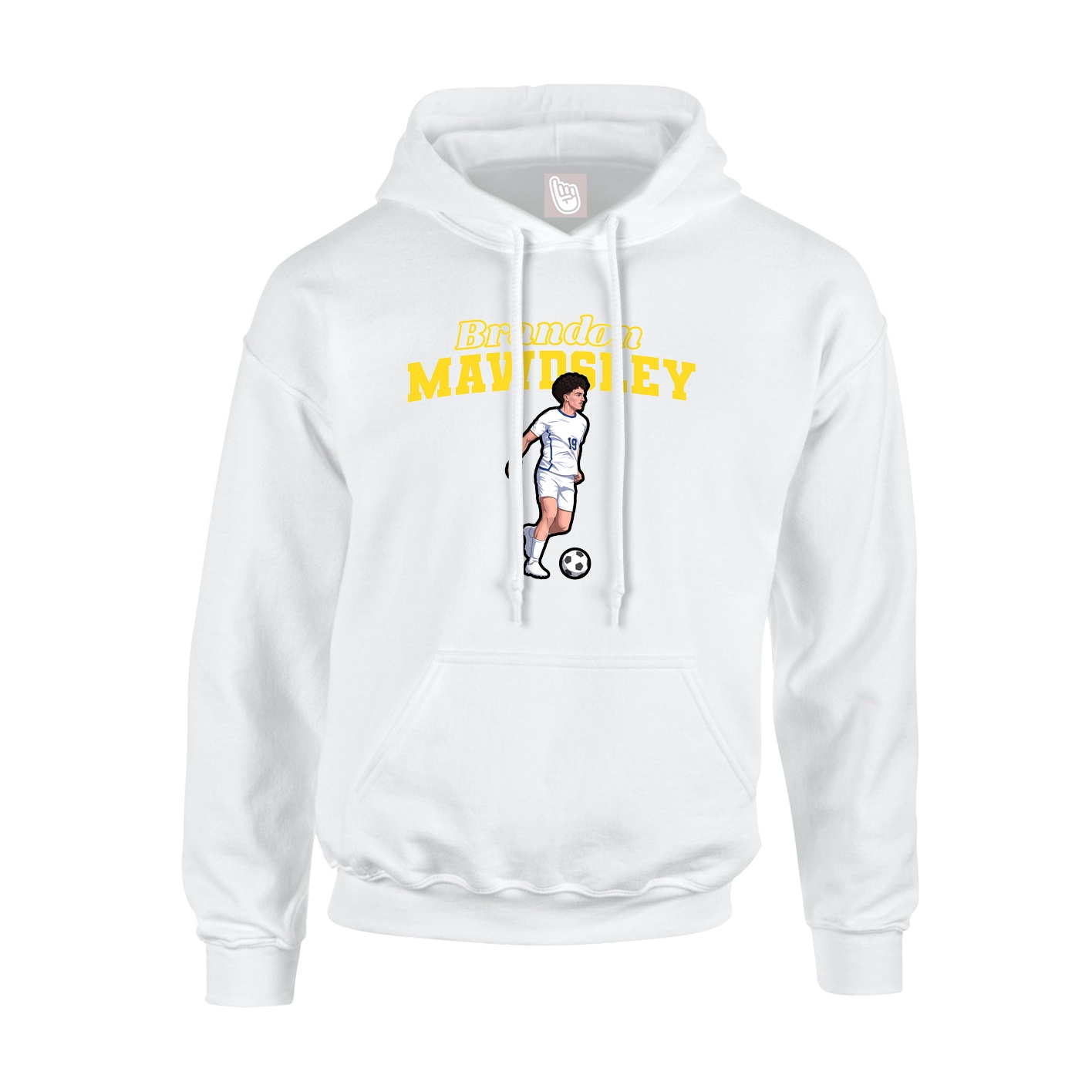 Hoodie — Name Arch in White