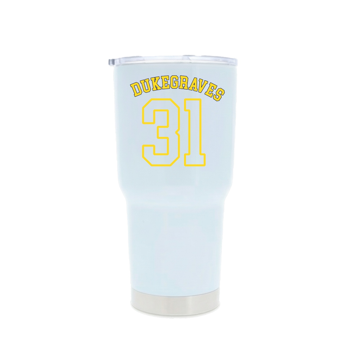 30oz Stainless Steel Tumbler — Shirsey Arch in White