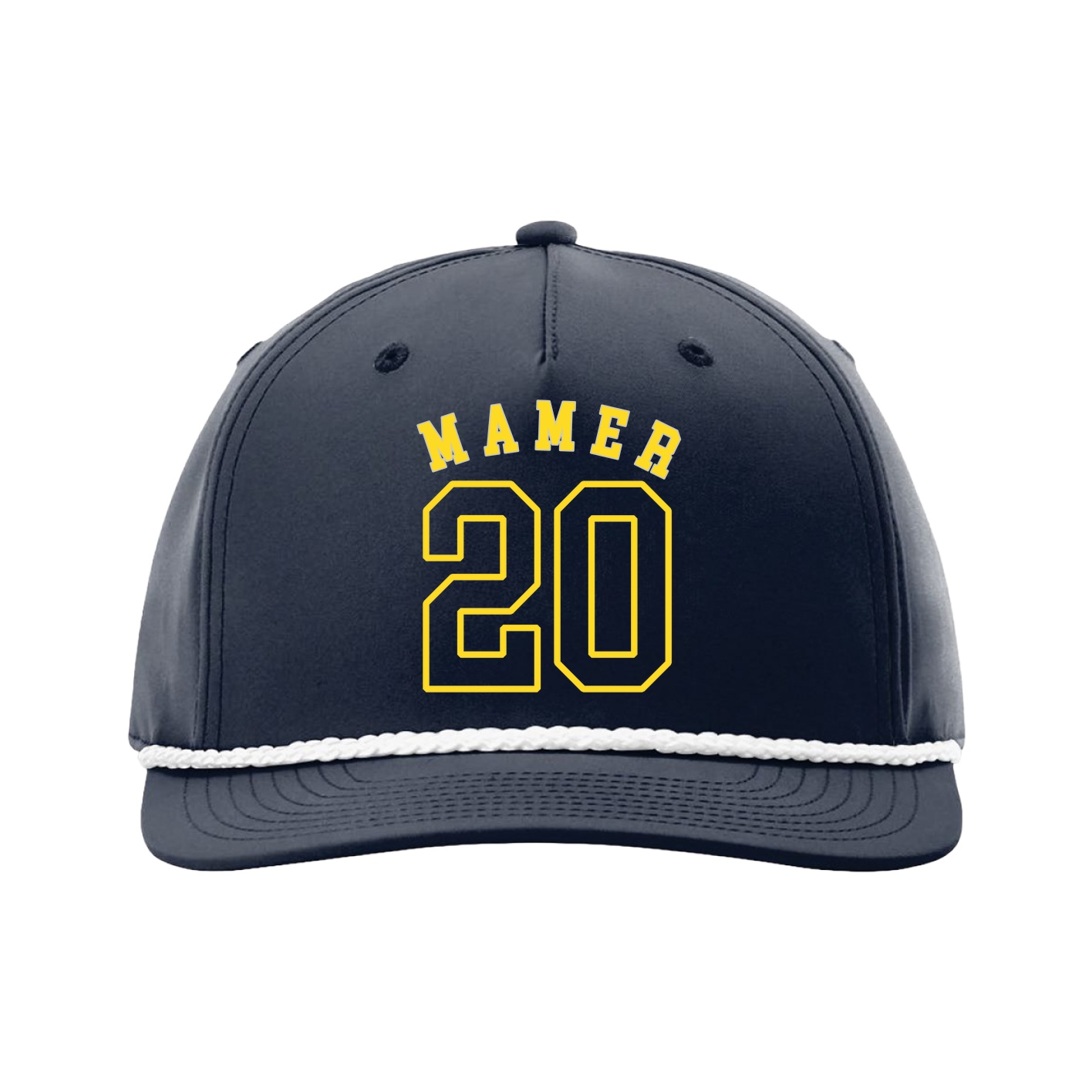 Five-Panel Classic Rope Cap — Shirsey Arch in Navy