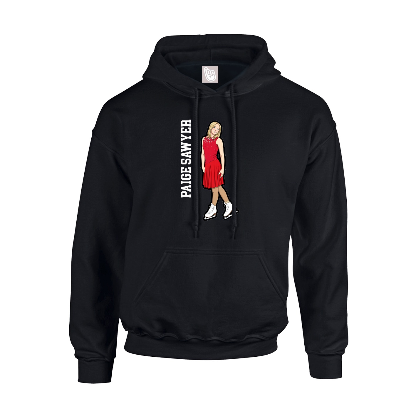 Youth Hoodie — Name Vertical in Black