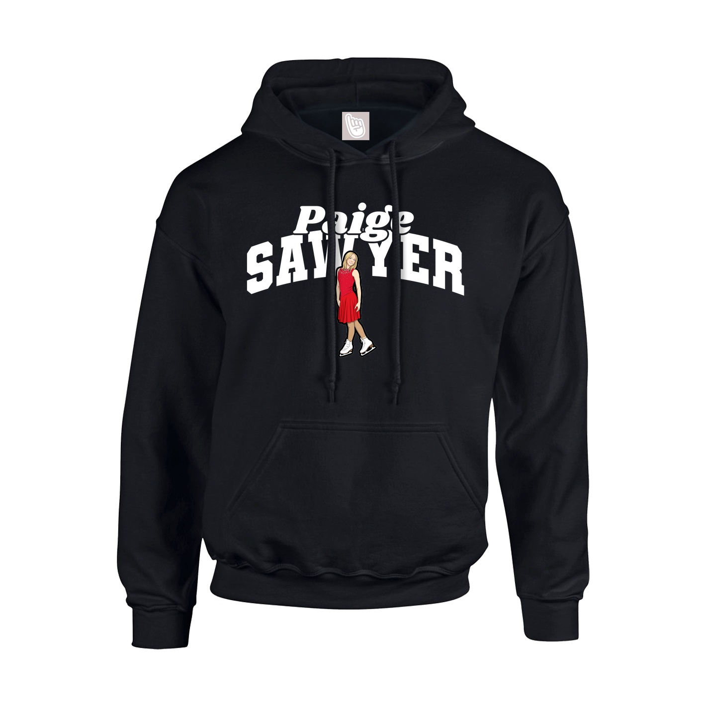 Youth Hoodie — Signature Arch in Black