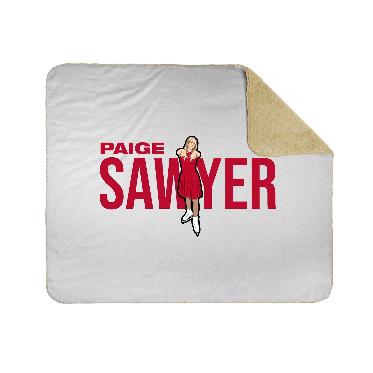 Throw Blanket — Player Name in White