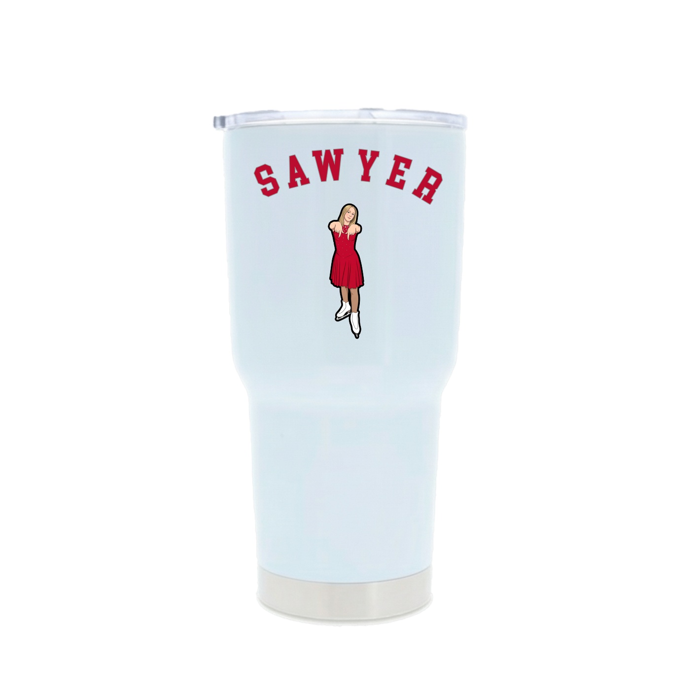 30oz Stainless Steel Tumbler — Shirsey Arch in White