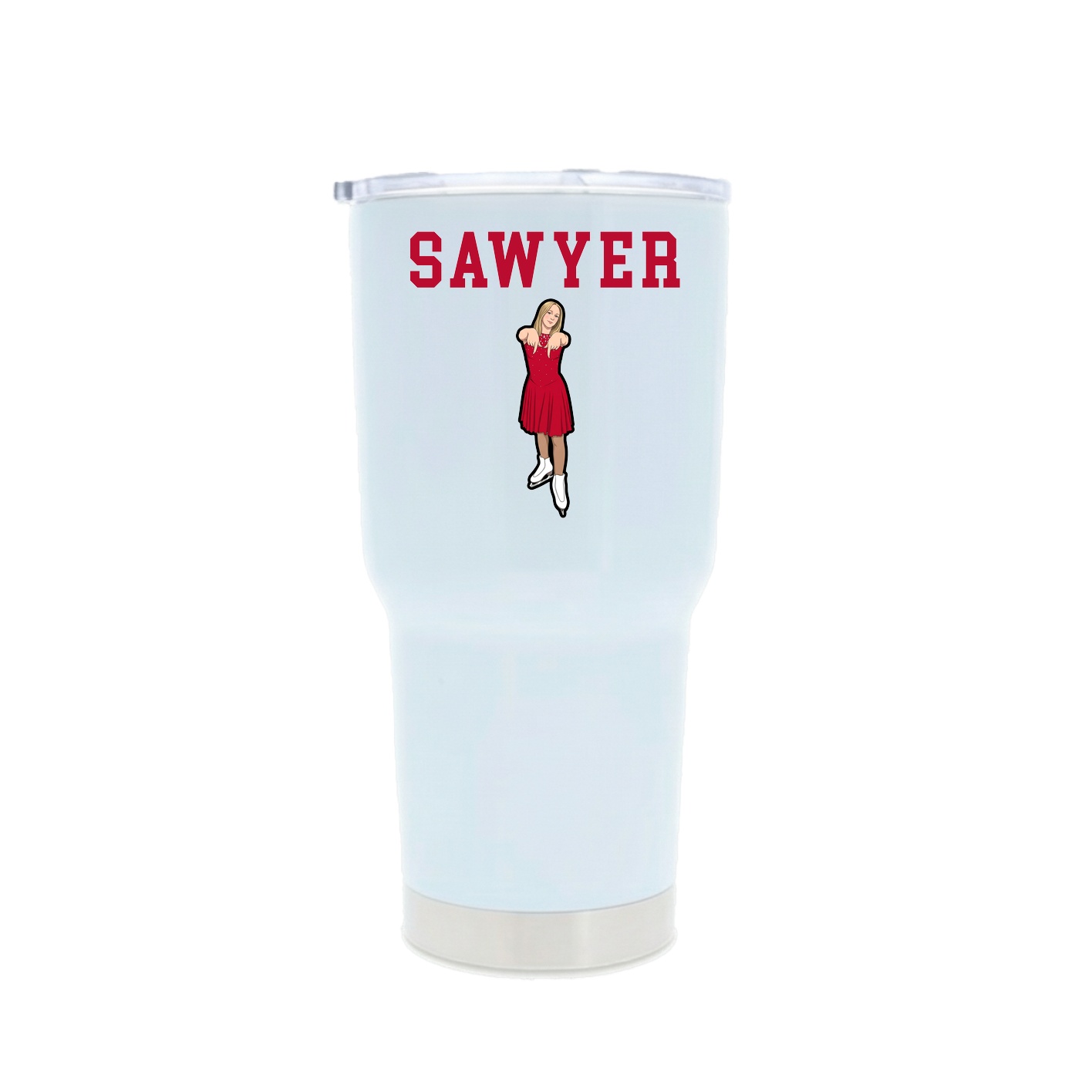 30oz Stainless Steel Tumbler — Shirsey in White