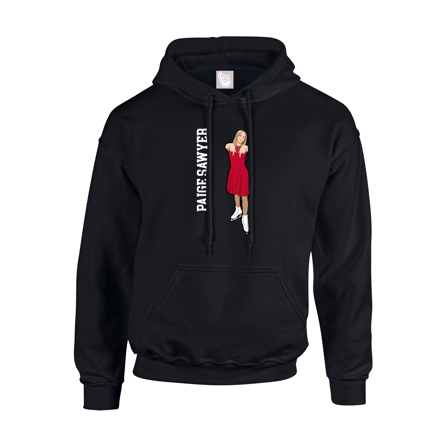 Hoodie — Name Vertical in Black