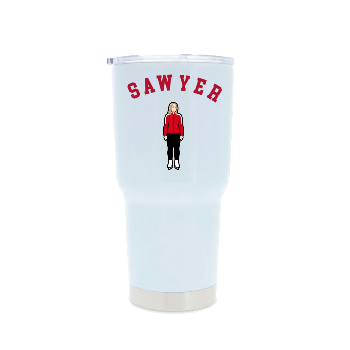 30oz Stainless Steel Tumbler — Shirsey Arch in White