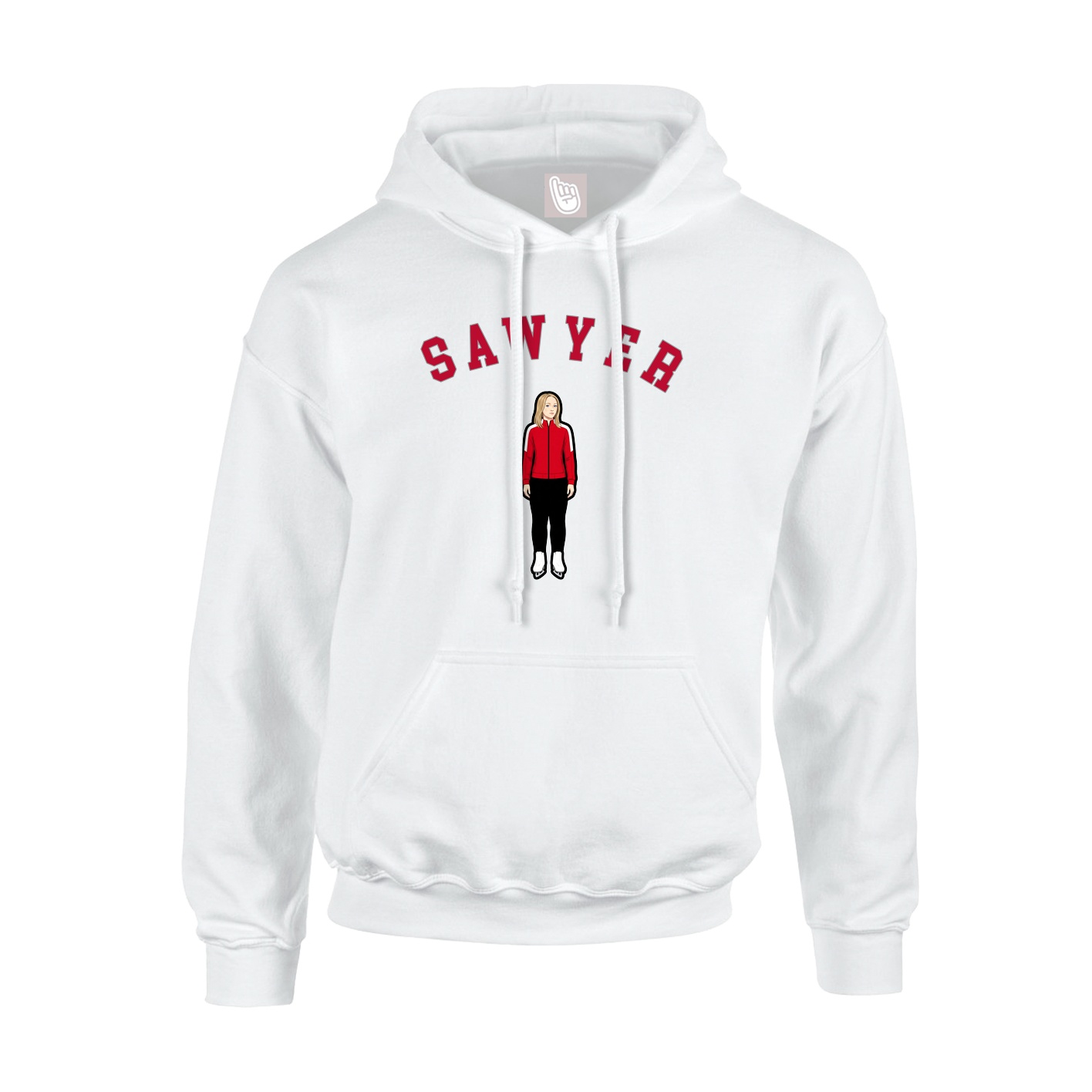 Youth Hoodie — Shirsey Arch in White