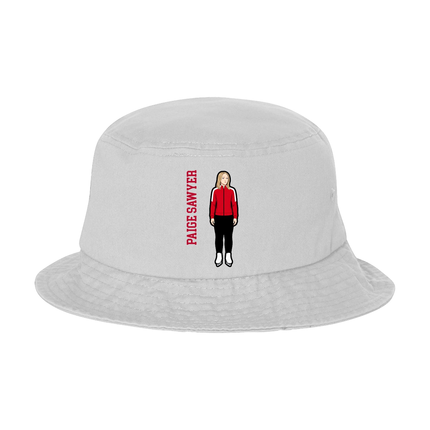 Bucket Cap — Name Vertical in White