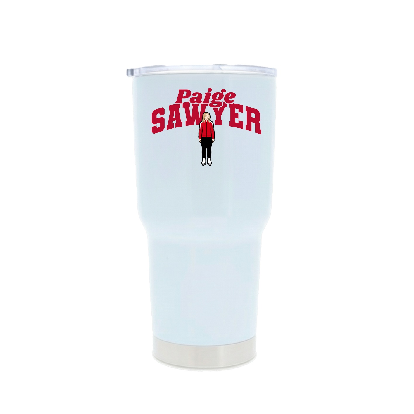 30oz Stainless Steel Tumbler — Signature Arch in White
