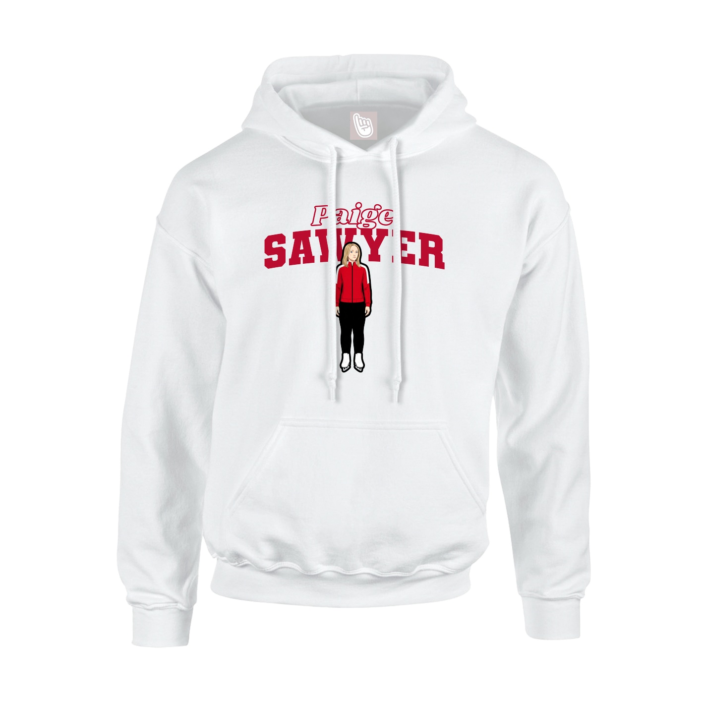 Hoodie — Name Arch in White