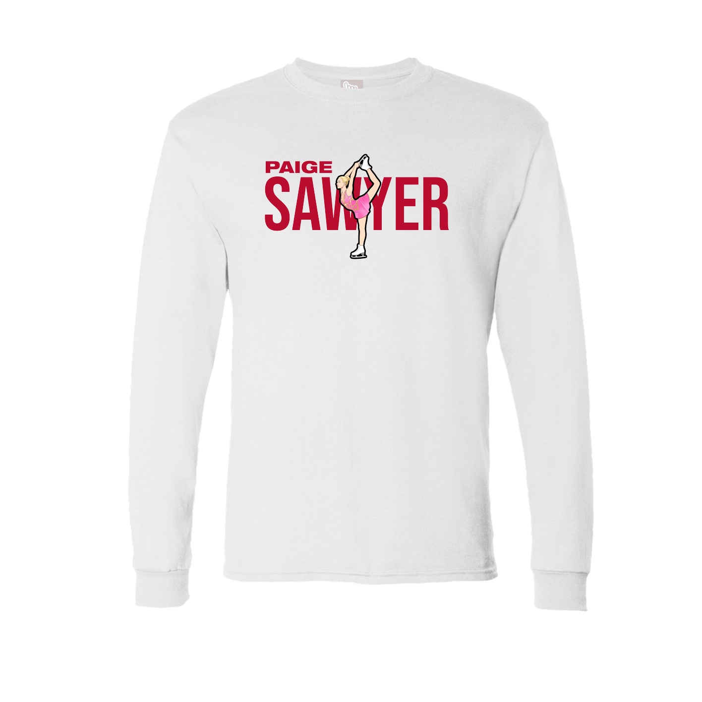 Long Sleeve Tee — Player Name in White