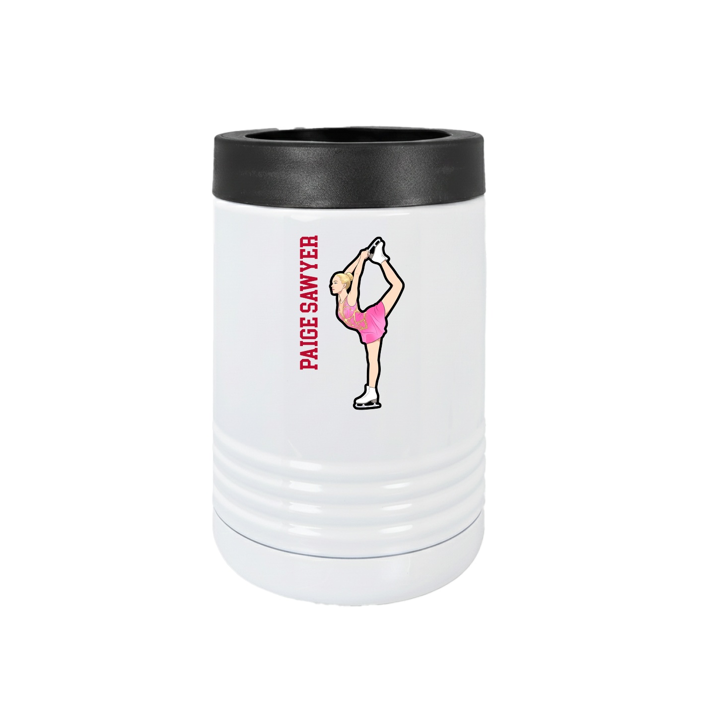 Beverage Holder — Name Vertical in White