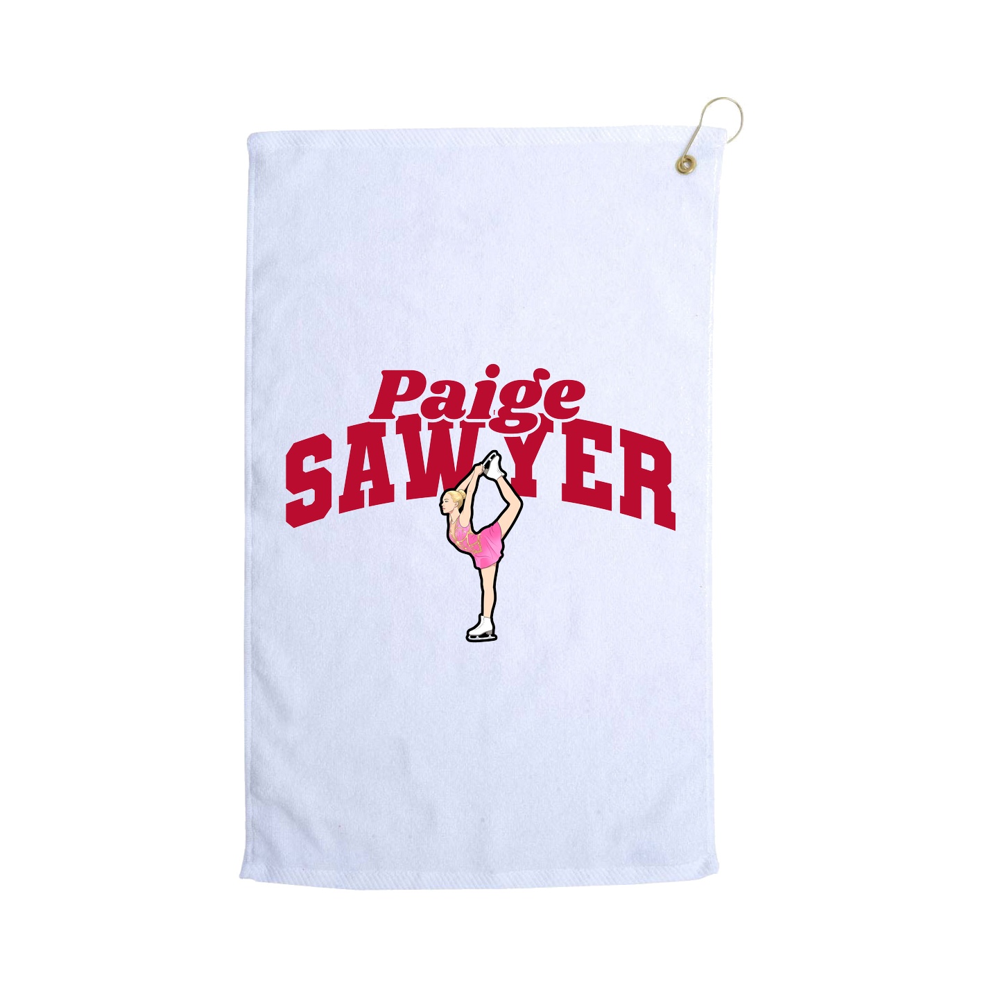 Golf Towel — Signature Arch in White