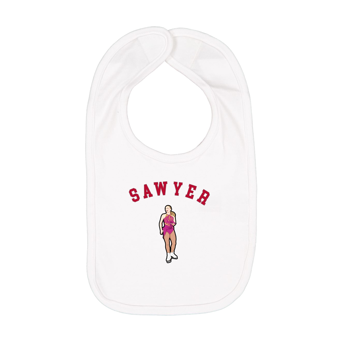 Infant Bib — Shirsey Arch in White