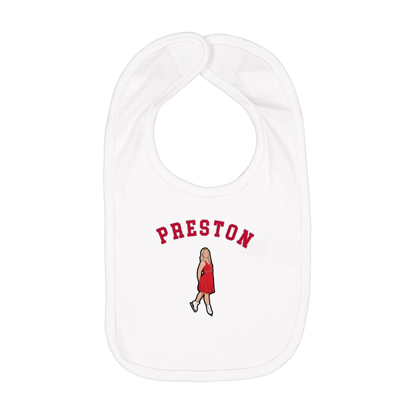 Infant Bib — Shirsey Arch in White