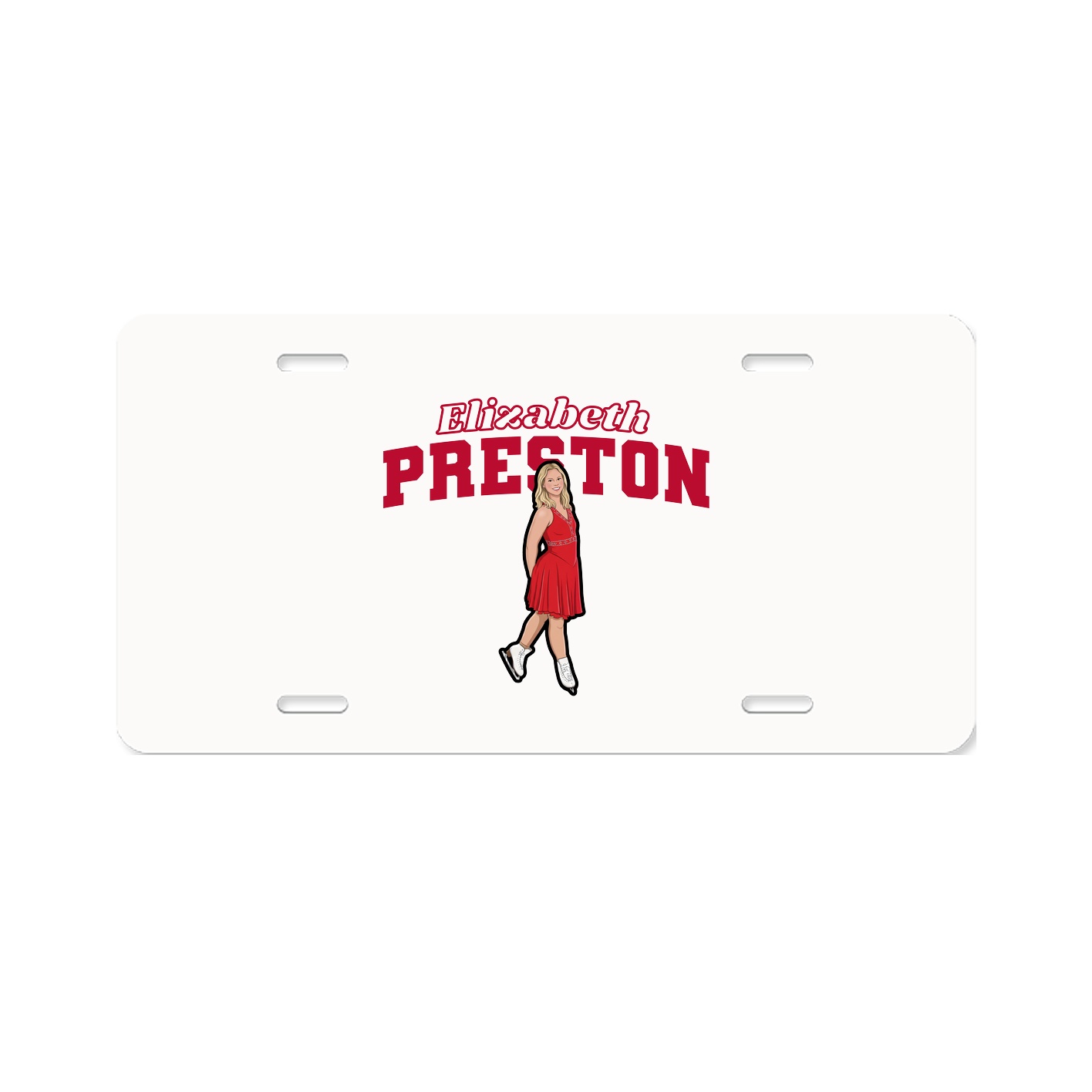 License Plate — Name Arch in Classic