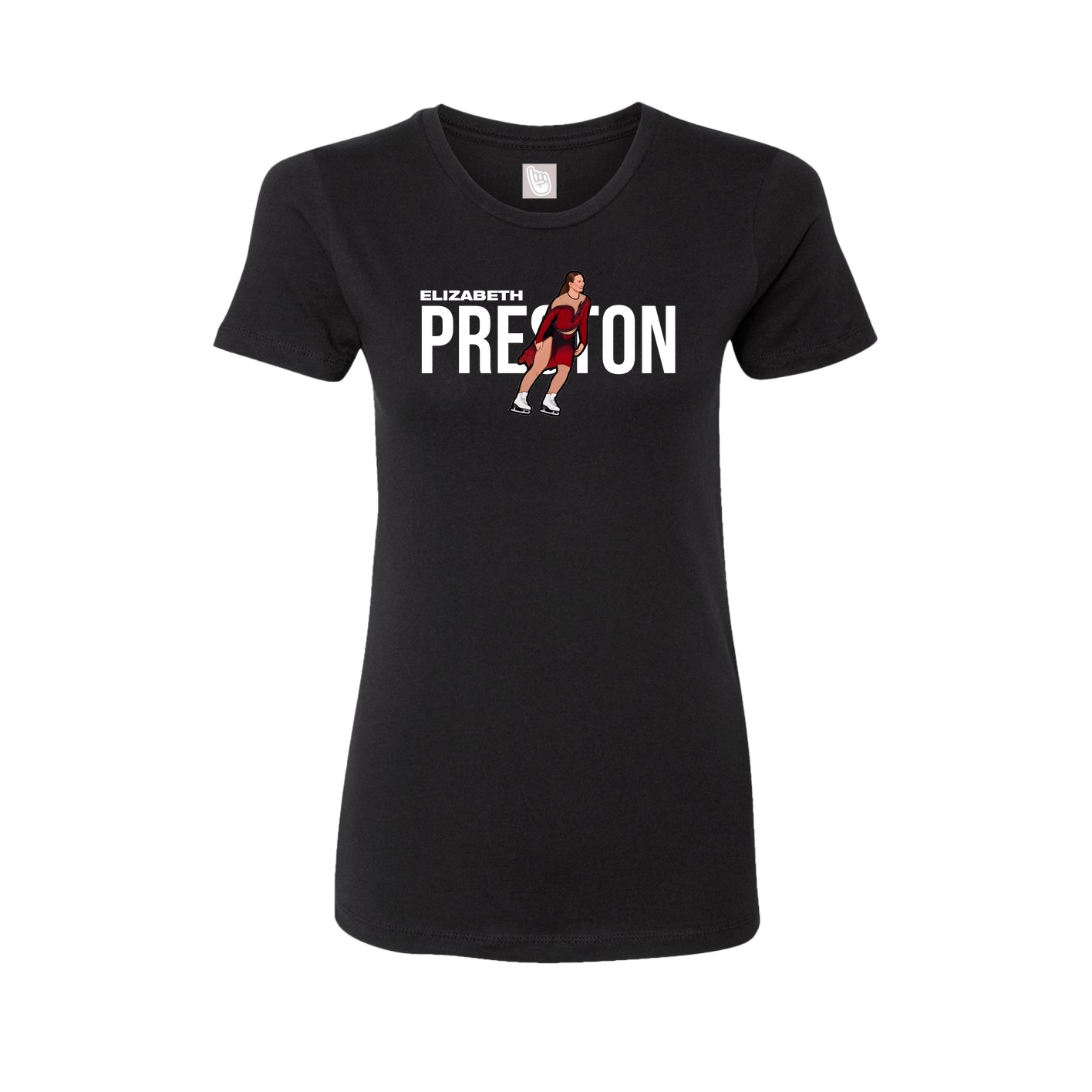 Fitted Women's Tee — Player Name in Black