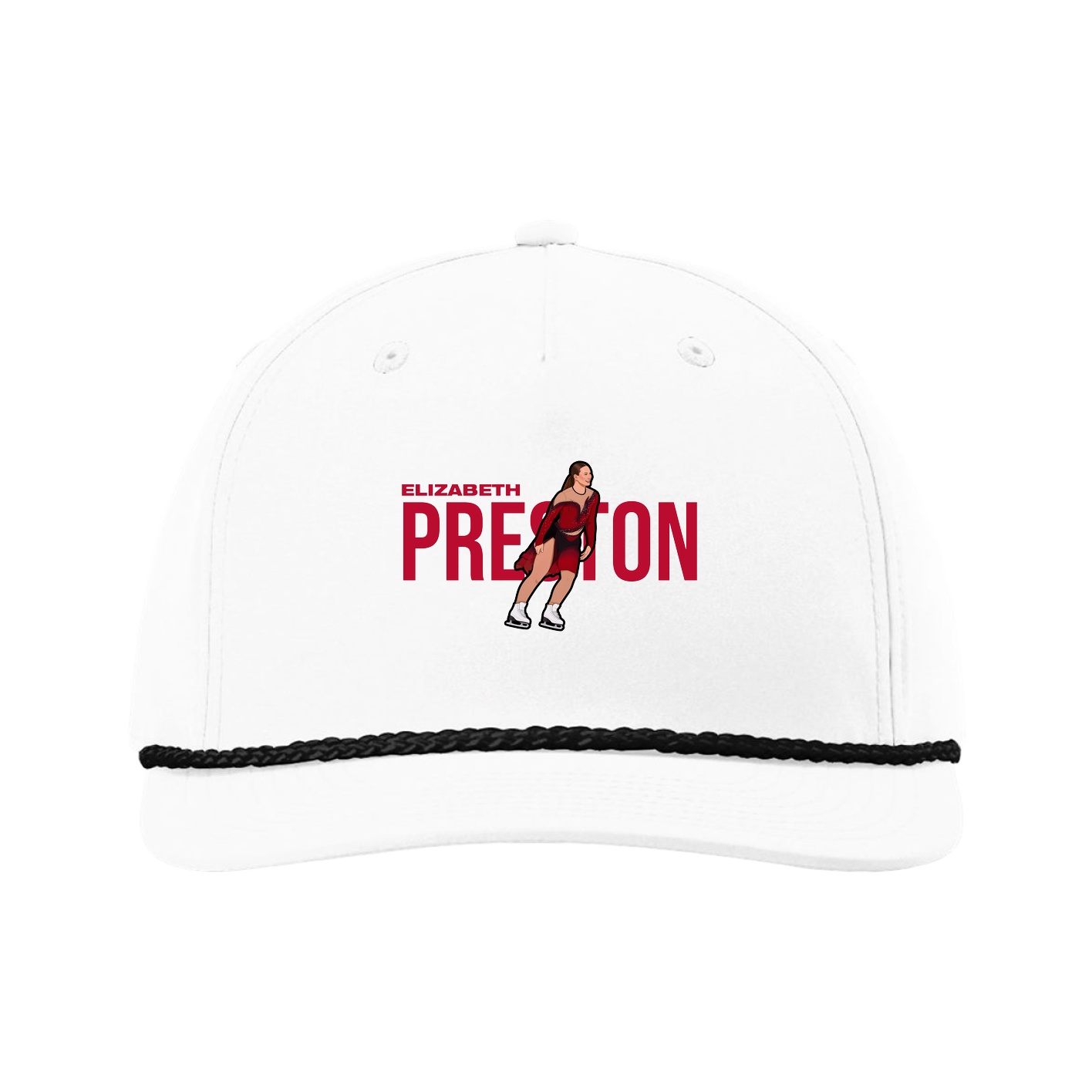 Five-Panel Classic Rope Cap — Player Name in White
