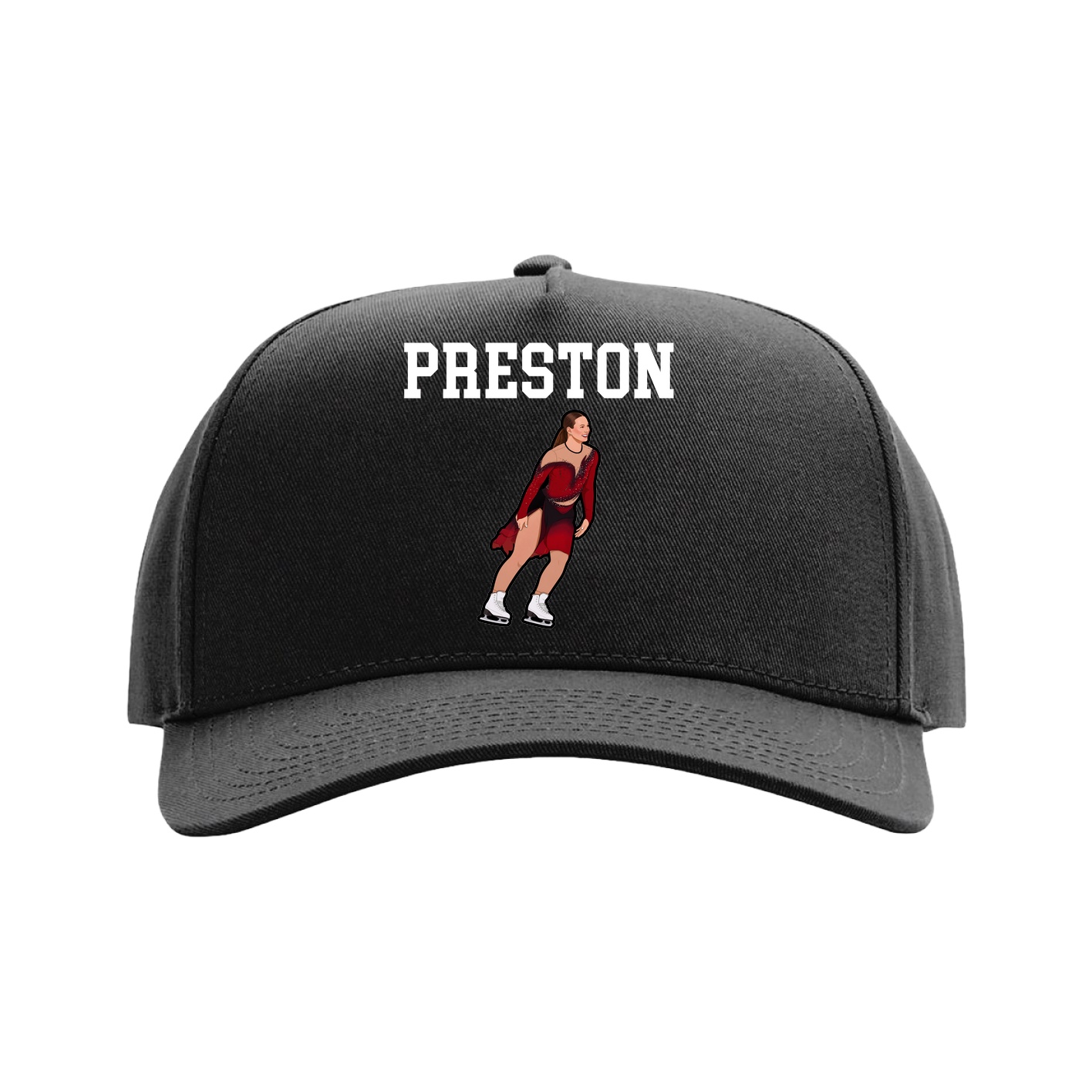 Full Fabric Five-Panel Champ Cap — Shirsey in Black