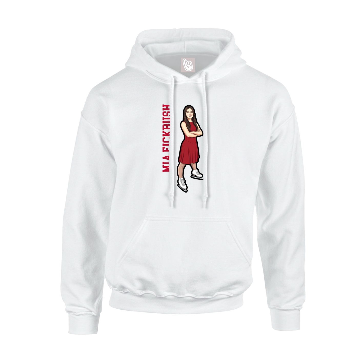 Youth Hoodie — Name Vertical in White