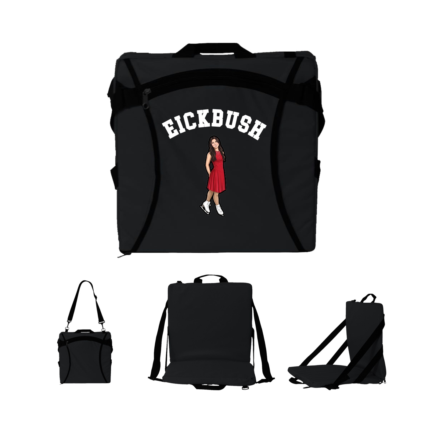 Folding Stadium Seat — Shirsey Arch in Black
