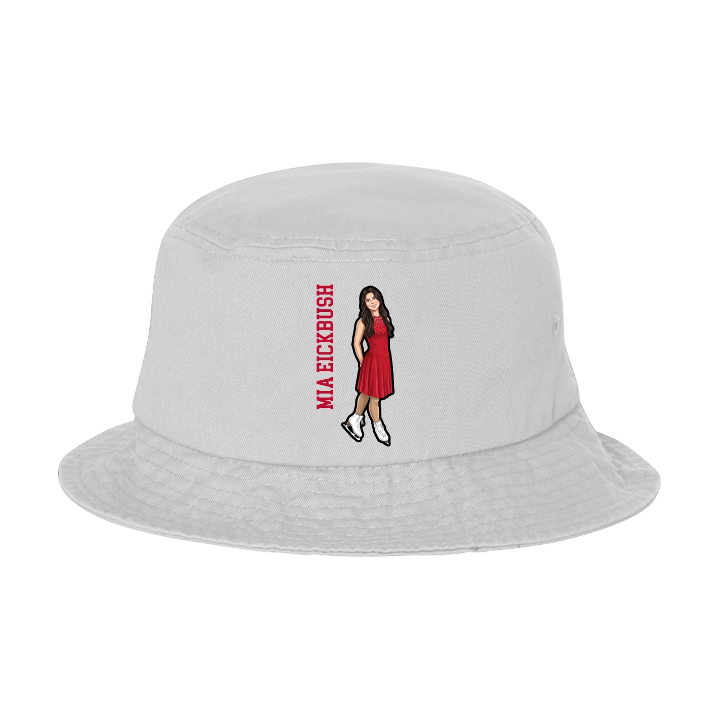 Bucket Cap — Name Vertical in White