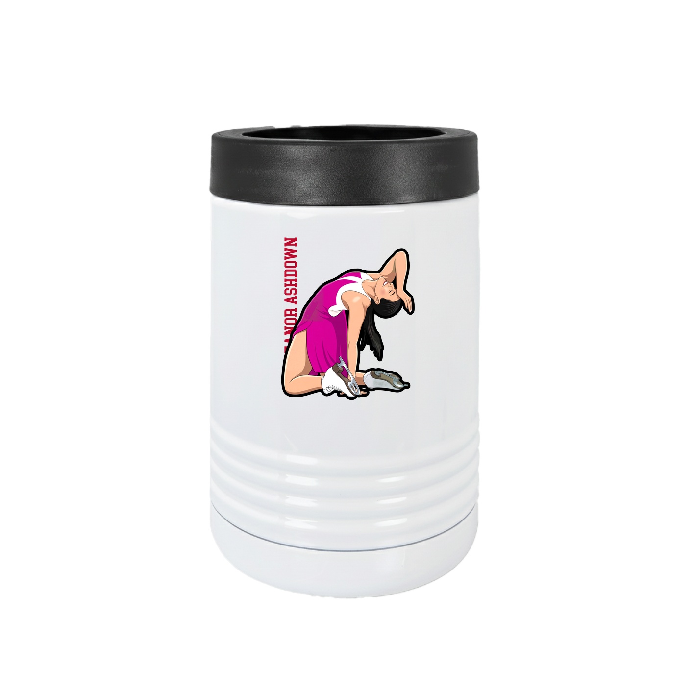 Beverage Holder — Name Vertical in White