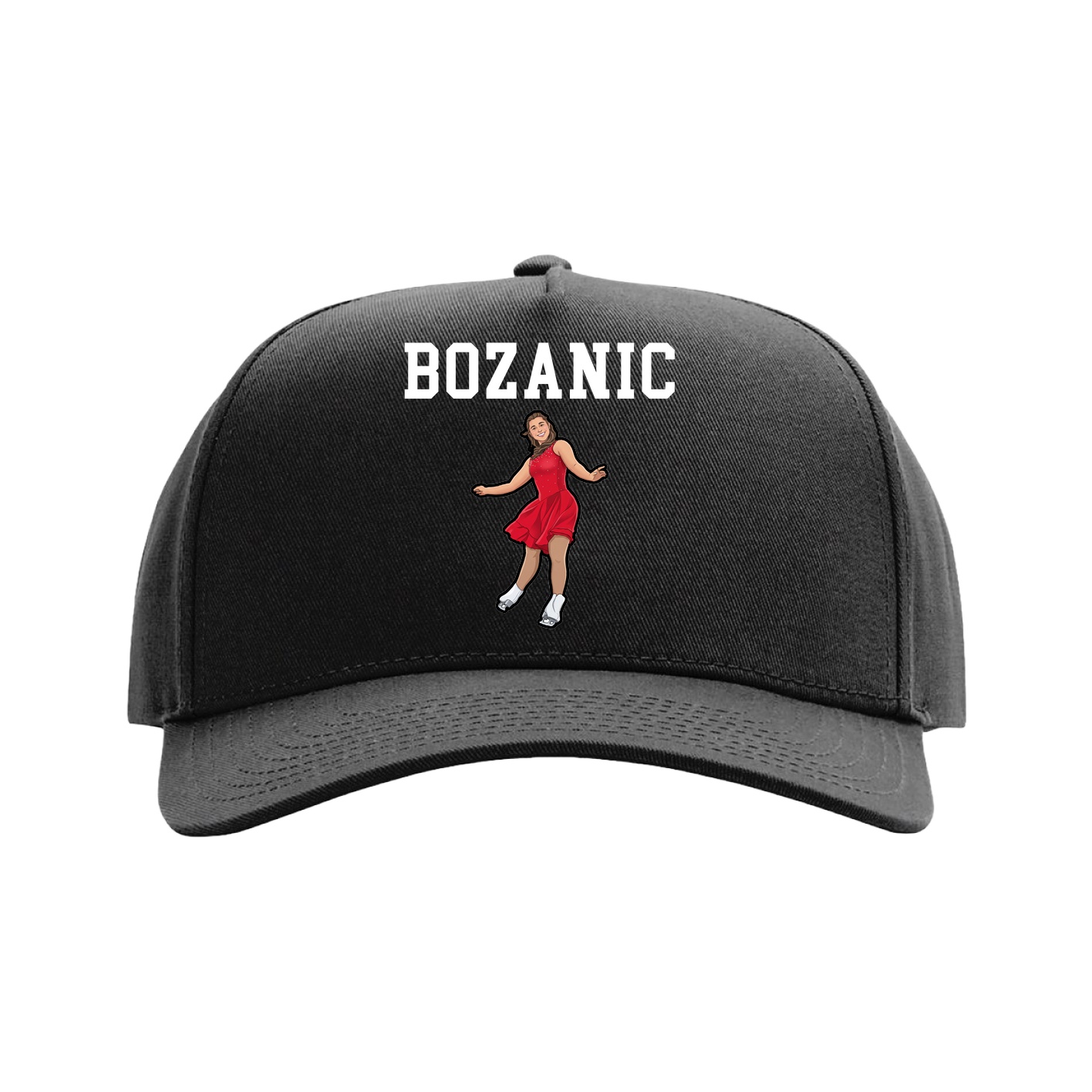 Full Fabric Five-Panel Champ Cap — Shirsey in Black