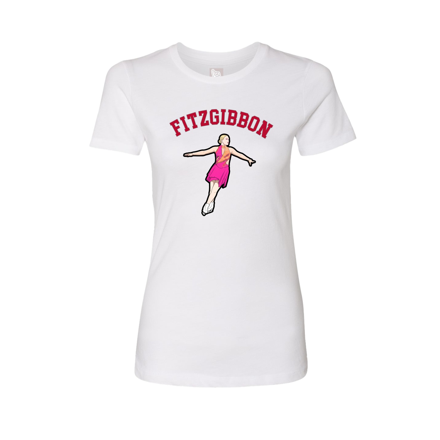 Fitted Women's Tee — Shirsey Arch in White