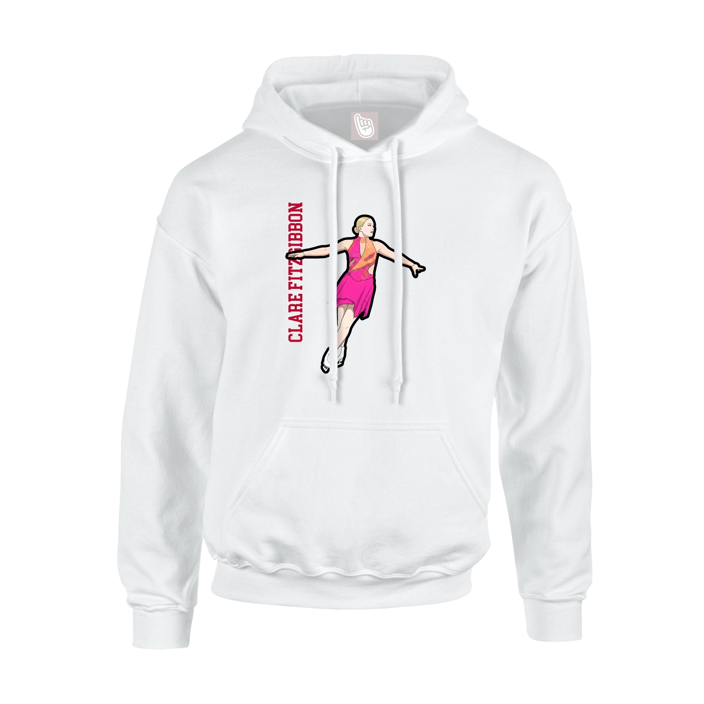 Youth Hoodie — Name Vertical in White