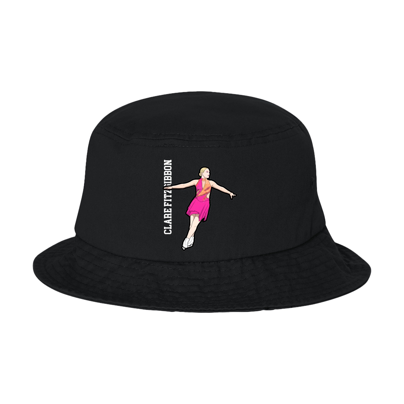 Bucket Cap — Name Vertical in Black