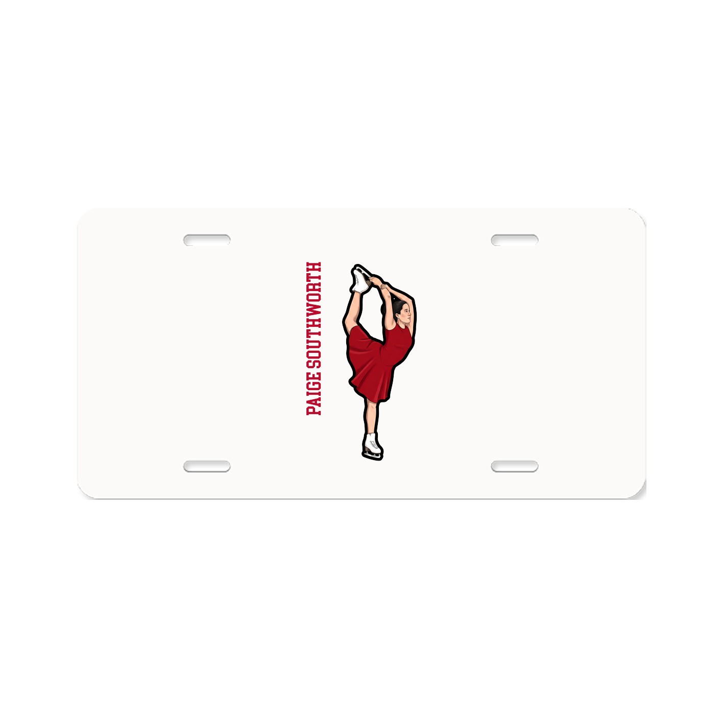 License Plate — Name Vertical in Classic