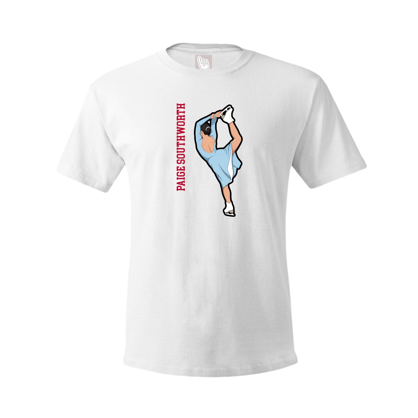 Youth Tee — Name Vertical in White