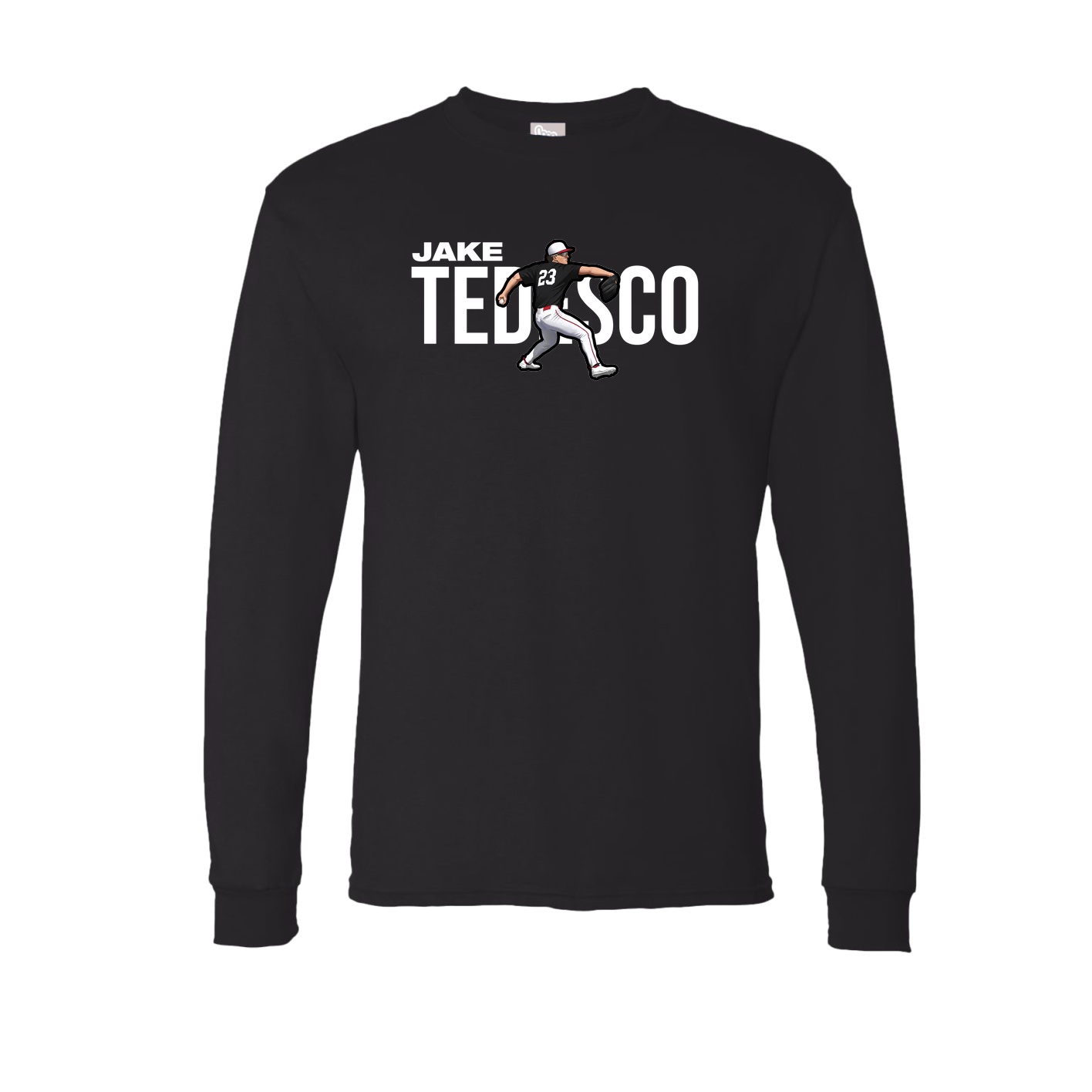 Long Sleeve Tee — Player Name in Black