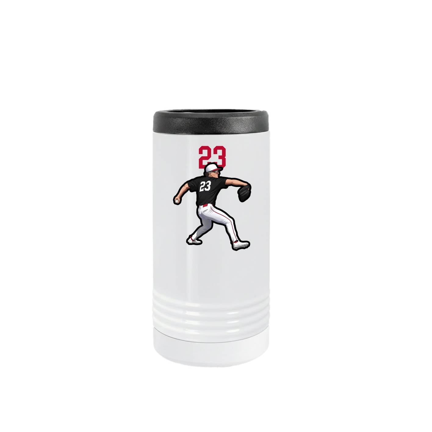 Slim Beverage Holder — Number Top in White