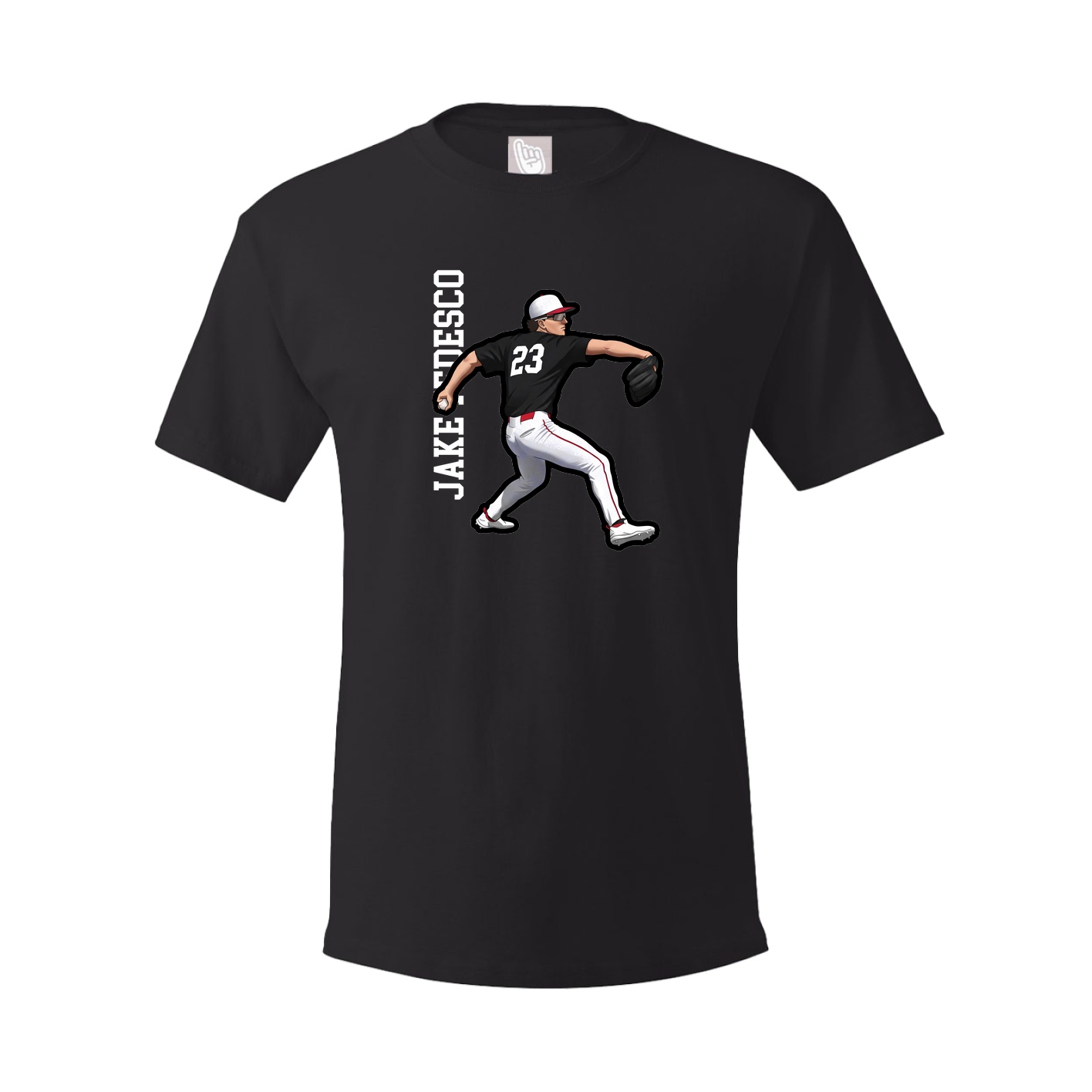 Tee — Name Vertical in Black