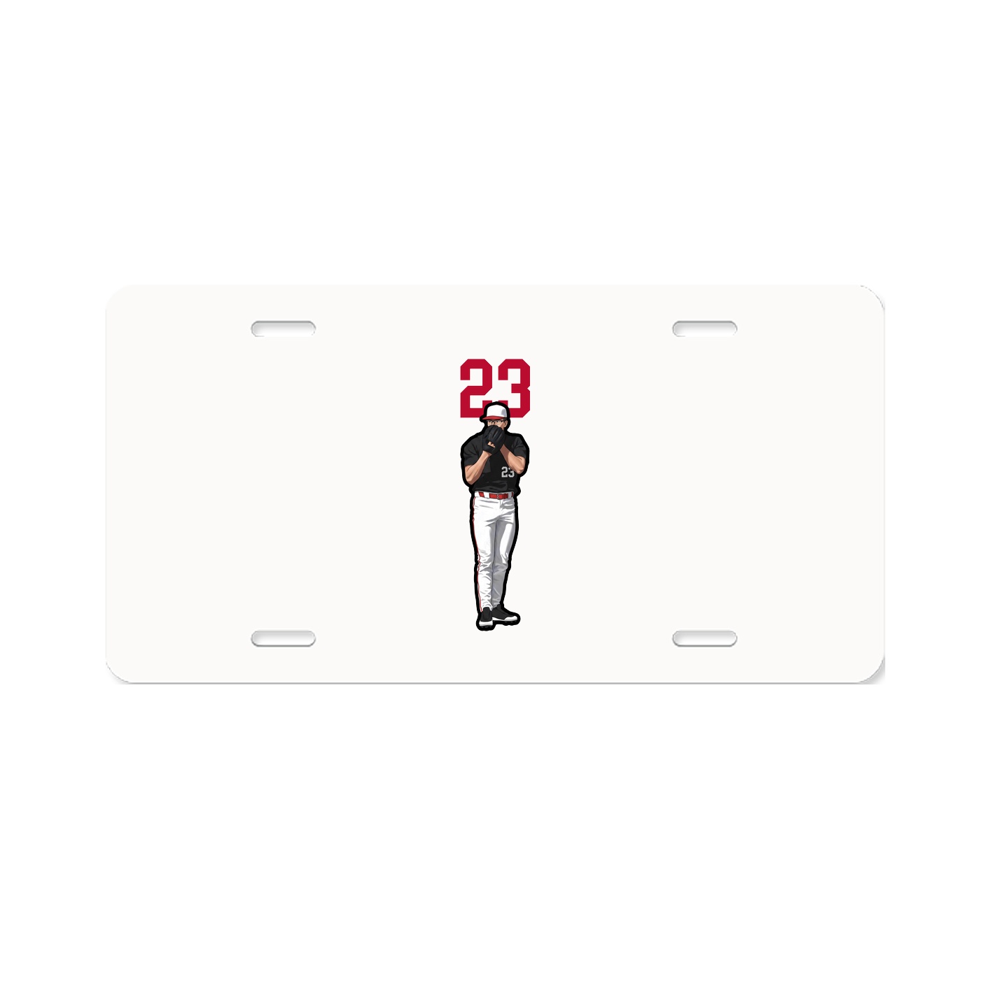 License Plate — Number Top in Classic