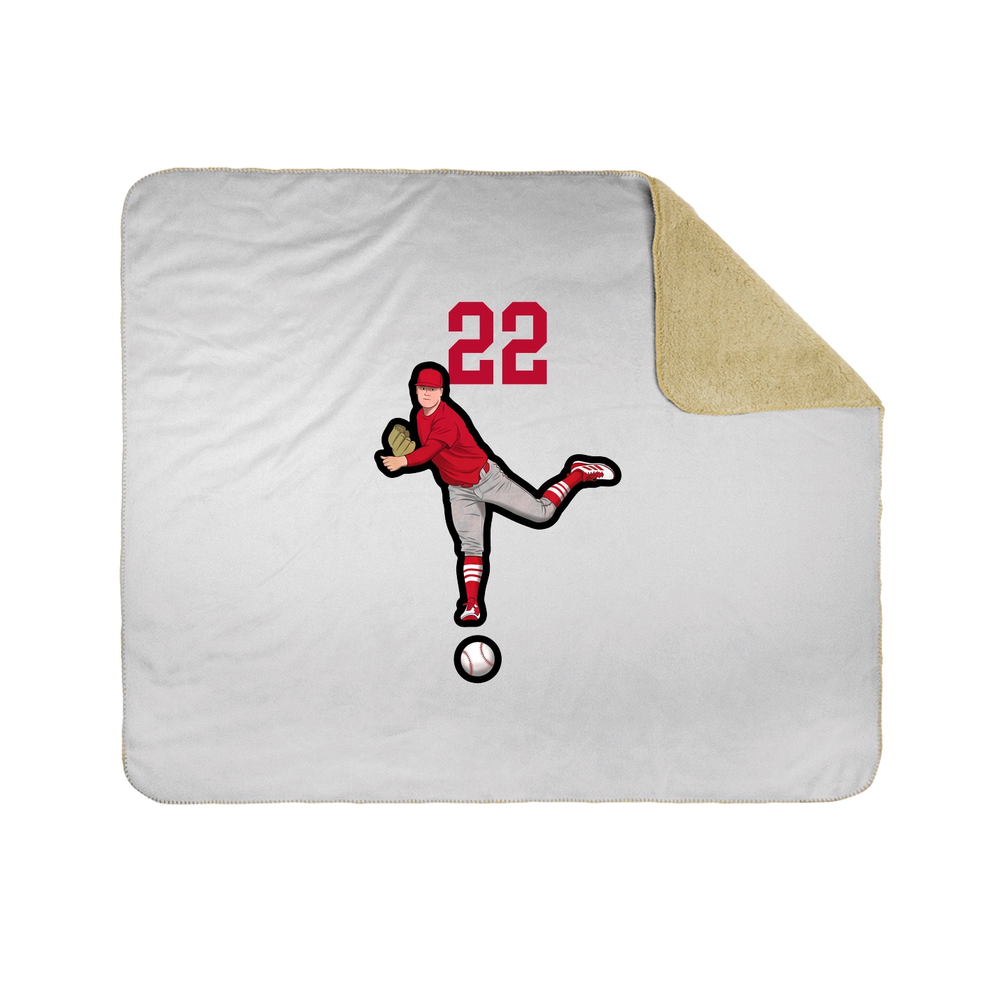 Throw Blanket — Number Top in White