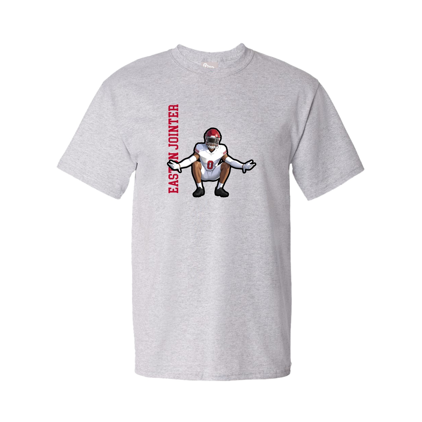 Tee — Name Vertical in Grey