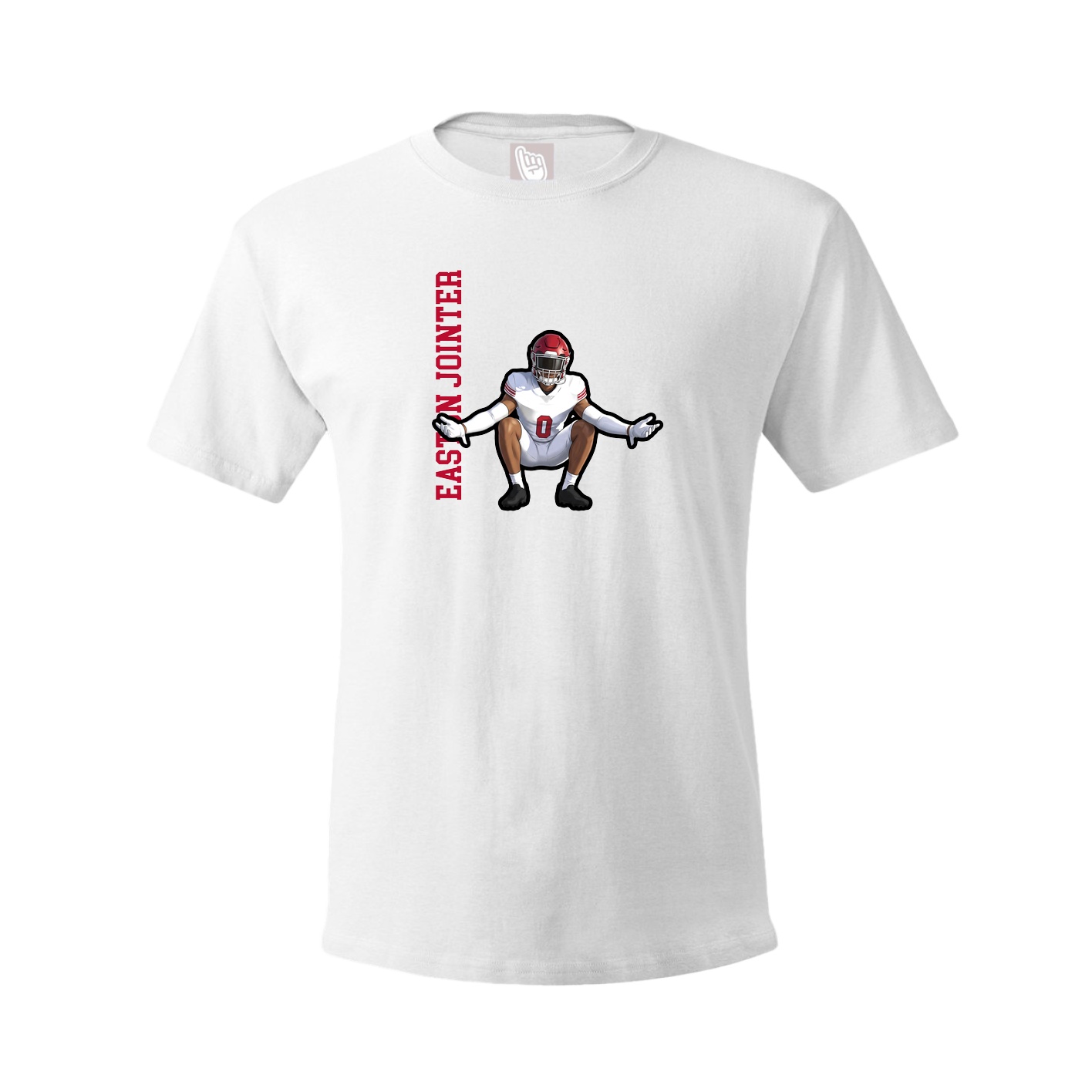Youth Tee — Name Vertical in White