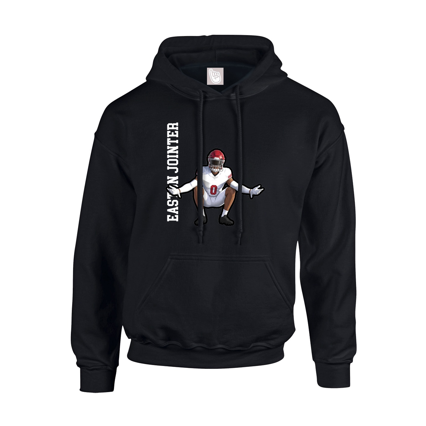 Hoodie — Name Vertical in Black