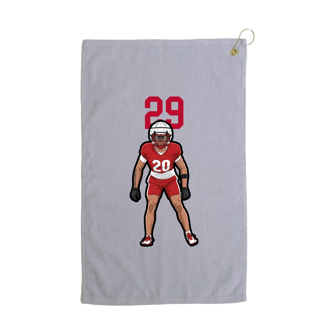 Golf Towel — Number Top in Grey
