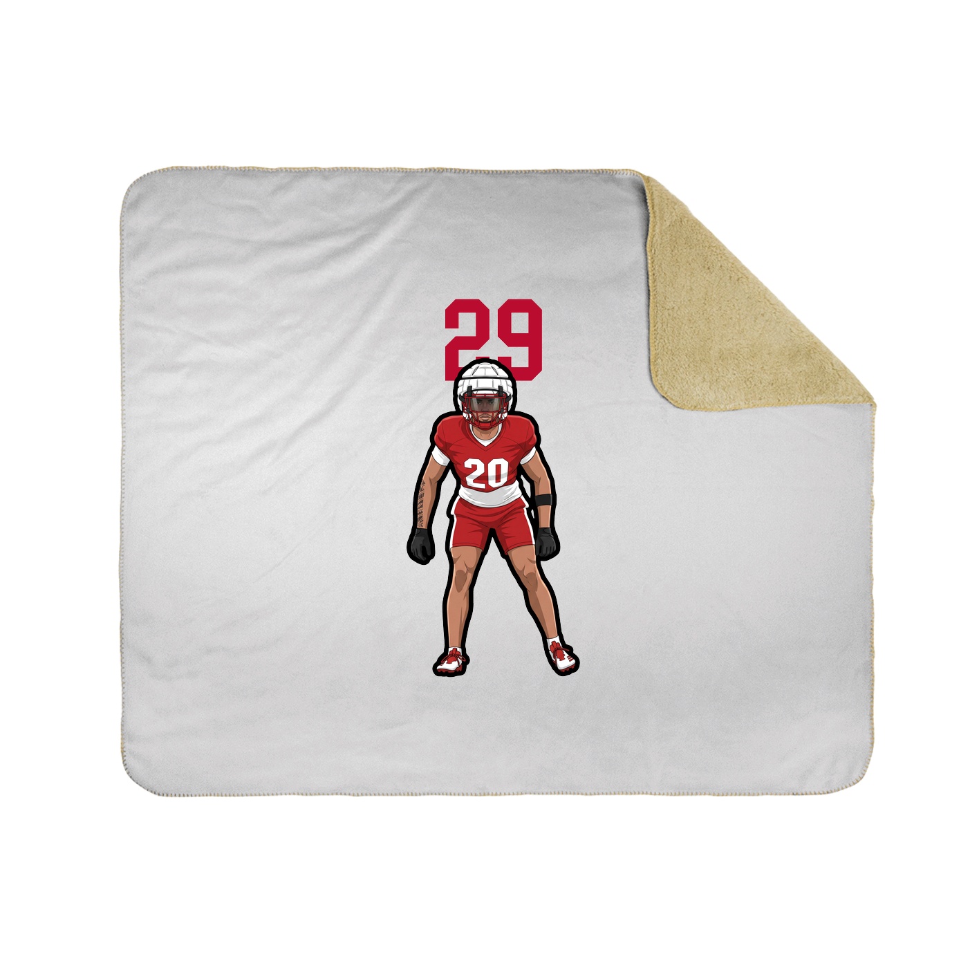 Throw Blanket — Number Top in White